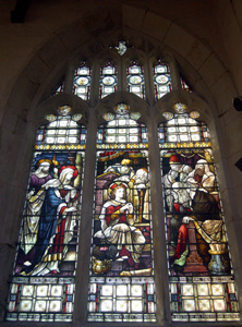 Chancel south wall west window August 2009